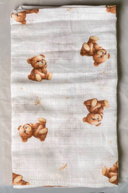 Kuvioidut harsot, Istuva nalle / ruskea