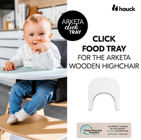 Ruokailutaso Hauck ARKETA -syöttötuoliin, Click Tray, White