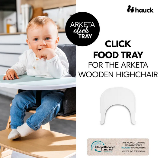 Ruokailutaso Hauck ARKETA -syöttötuoliin, Click Tray, White