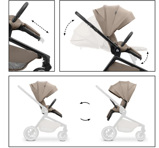 Hauck Move N Care -rattaat, Mocha + adapterit