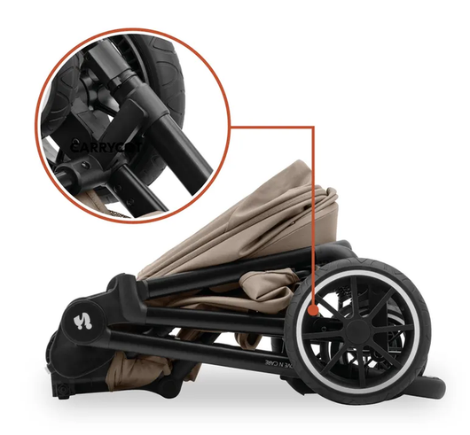 Hauck Move N Care -rattaat, Mocha + adapterit