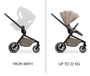 Hauck Move N Care -rattaat, Mocha + adapterit