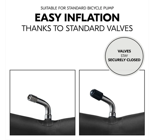 Hauck -sisäkumisetti, 3xsisäkumi + 2x rengasrauta