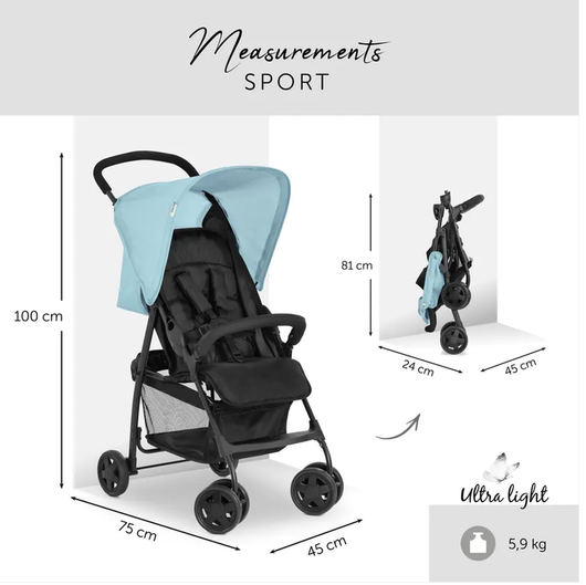Hauck Sport -matkaratas, Black / Blue