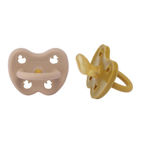 Hevea - anatominen luonnonkumitutti - 3-36kk, honey & tan beige, 2 kpl