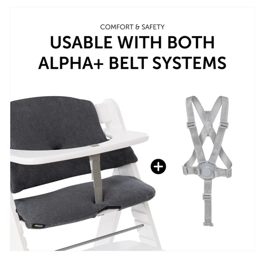 Syöttötuolin istuinpehmuste Hauck Alpha, Pad Select, Jersey Charcoal