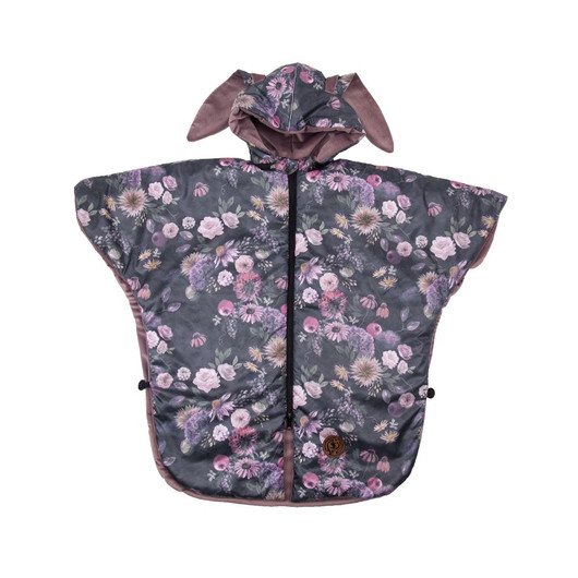 Makaszka -poncho / viitta auton turvaistuimeen, Flowers, L (3-10v)