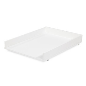 Puinen hoitotaso pinnasängyn päälle, valkoinen