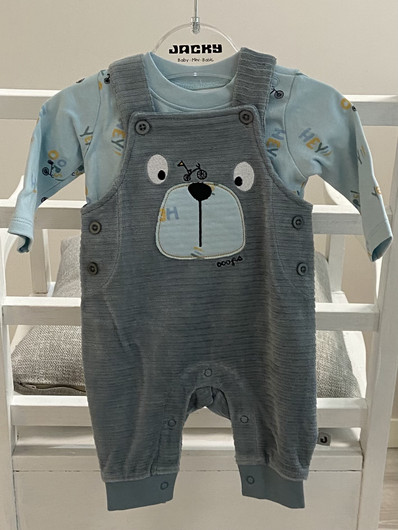 Jacky Boley Baby - henkselihaalari + paita, 56cm, sininen