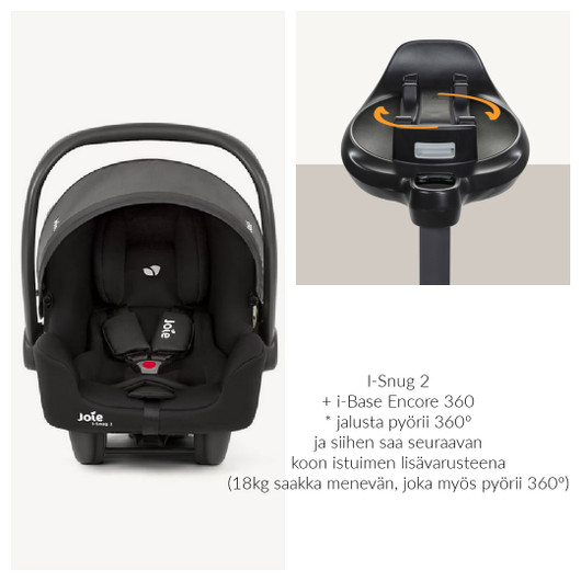 Nord Active LUX Starttipaketti - Joie i-Snug + 360-jalusta