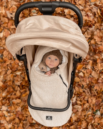 Makaszka Teddy Bear -lämpöpussi vaunu/kaukalo, Coconut, 0kk - 85cm