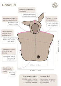 Makaszka -poncho / viitta auton turvaistuimeen, Woodland, M (1-4v)
