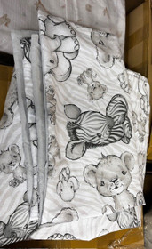 MALLIKAPPALE: Pussilakana+tyynyliina, Greiget eläimet, 100x135cm