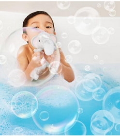 Munchkin saippuakuplalelu, kylpylelu, Bubble Blower, harmaa elefantti