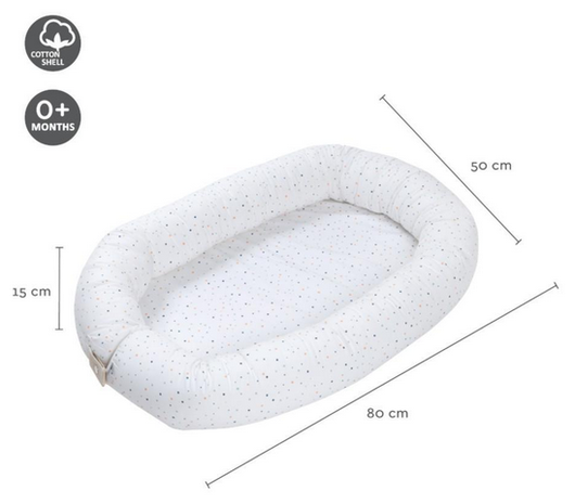 Vauvapesä, unipesä, babynest Nord Nestor, White Dot, pilkku
