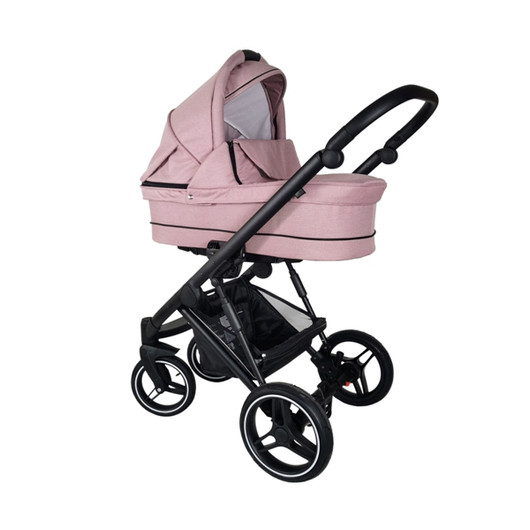 Ozzi -yhdistelmävaunut, Light Pink Melange / Black