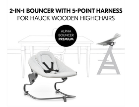 Hauck Alpha+ -syöttötuolisetti Premium; syöttötuoli ja babysitter