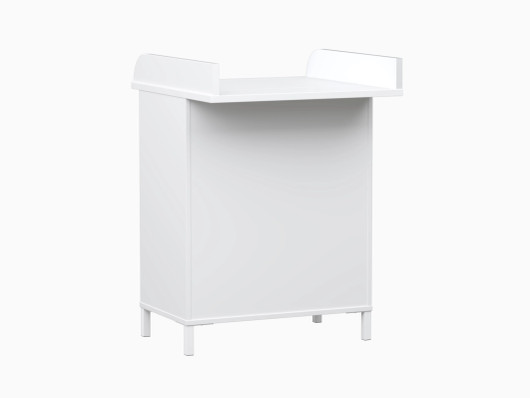 Hoitopöytä NYYTTI 2026, kotimainen, pyöreät vetimet, valkoinen Caro