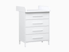 Hoitopöytä NYYTTI 2026, kotimainen, valkoiset pitkät vetimet, Cubix