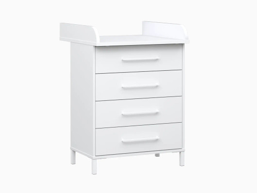 Hoitopöytä NYYTTI 2026, kotimainen, valkoiset pitkät vetimet, Cubix