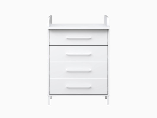 Hoitopöytä NYYTTI 2026, kotimainen, valkoiset pitkät vetimet, Cubix