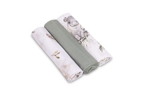 Harsopaketti, savanni/salvia, 3 kpl, puuvilla, 60x80cm