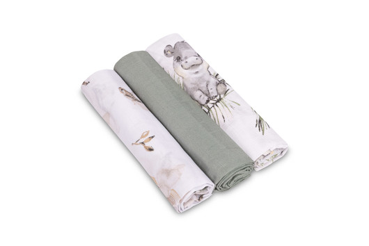 Harsopaketti, savanni/salvia, 3 kpl, puuvilla, 60x80cm