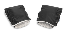 Työntöaisan hanskat / muhvi / kädenlämmitin, musta Minky