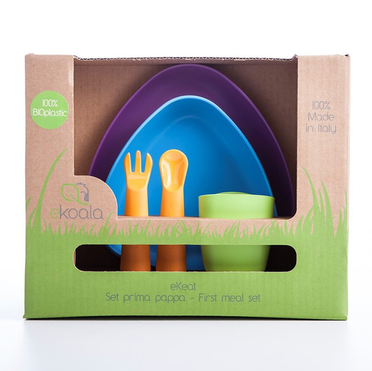 eKoala -ruokailusetti, värikäs, 5 osaa