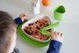 eKoala -ruokailusetti, vihreä/valkoinen, 5 osaa