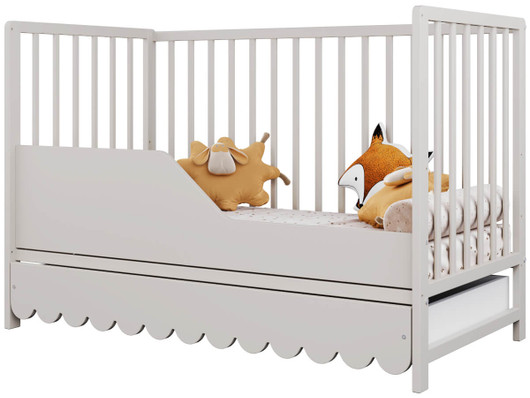 Pinnasänky, Senso aluslaatikolla + juniorilaita, 3in1, kashmir