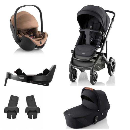 Britax Smile 5Z - Starttipaketti + Baby-Safe PRO, Style, Carbon/Brown