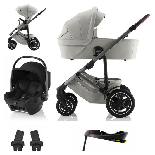 Britax Smile 5Z - Starttipaketti, Linen Grey + Baby-Safe Core +jalusta