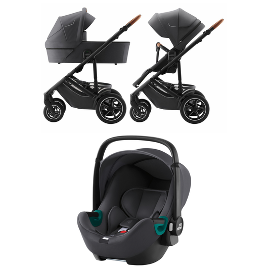 Britax Smile 5Z, Midnight Grey + Baby-Safe 3 i-Size -turvakaukalo