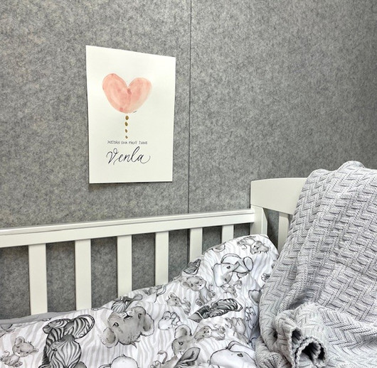 Personoitu vauva juliste, omalla nimellä, sydän