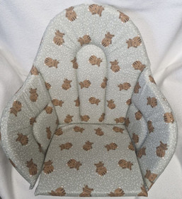 Syöttötuolin istuinpehmuste, Basil -kukat, vihreä/valko