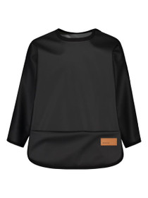 Hihallinen ruokalappu / essu, pehmeä, Baby Wallaby, musta, hihat