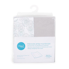Hoitoalustan päälliset, puuvilla, Light Grey + Dandelion, 2 kpl