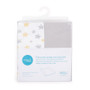 Hoitoalustan päälliset, puuvilla, Light Grey + Yellow Stars, 2 kpl