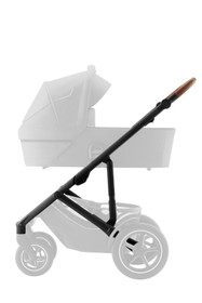 Britax Smile 5Z -runko, ruskea työntöaisa, renkaat, tavarakori