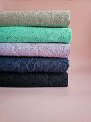 Brodeerattu puuvilla, tummansininen