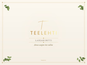 Teelehti lahjakortti 80 €