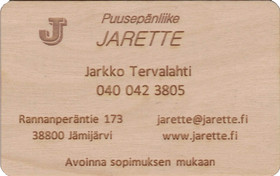 Puiset käyntikortit