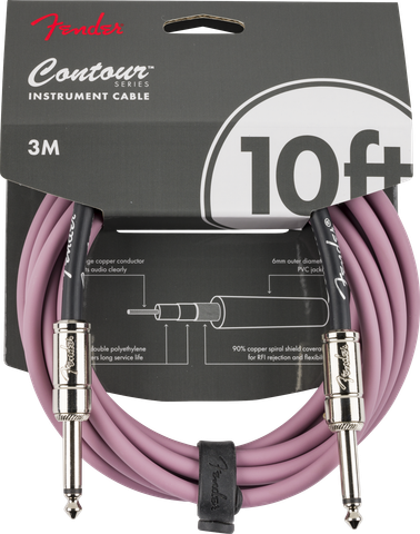 Fender Contour 10ft  Cable Burgundy Mist instrumenttijohto 3 m (uusi)