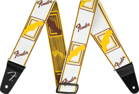 Fender Monogrammed Strap White/Brown/Yellow kitarahihna (uusi)