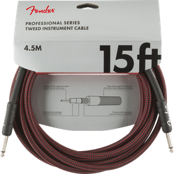 Fender Professional 15 ft Red Tweed instrumenttijohto 4,5 m (uusi)