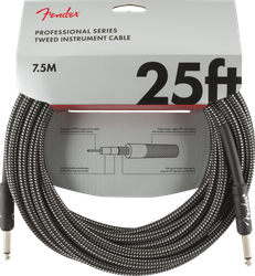 Fender Professional 25 ft  Gray Tweed instrumenttijohto 7,5 m (uusi)