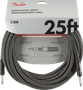 Fender Professional 25 ft  Gray Tweed instrumenttijohto 7,5 m (uusi)