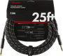 Fender Deluxe 25' Black Tweed instrumenttijohto 7,5 m (uusI) 
