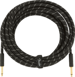 Fender Deluxe 25' Black Tweed instrumenttijohto 7,5 m (uusI) 